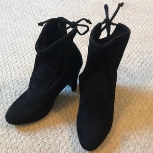 NWOT faux suede sock booties
